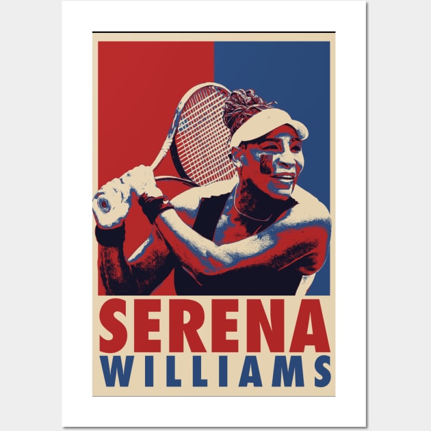 Serena Williams Pop Art Style Wall Art by mia_me